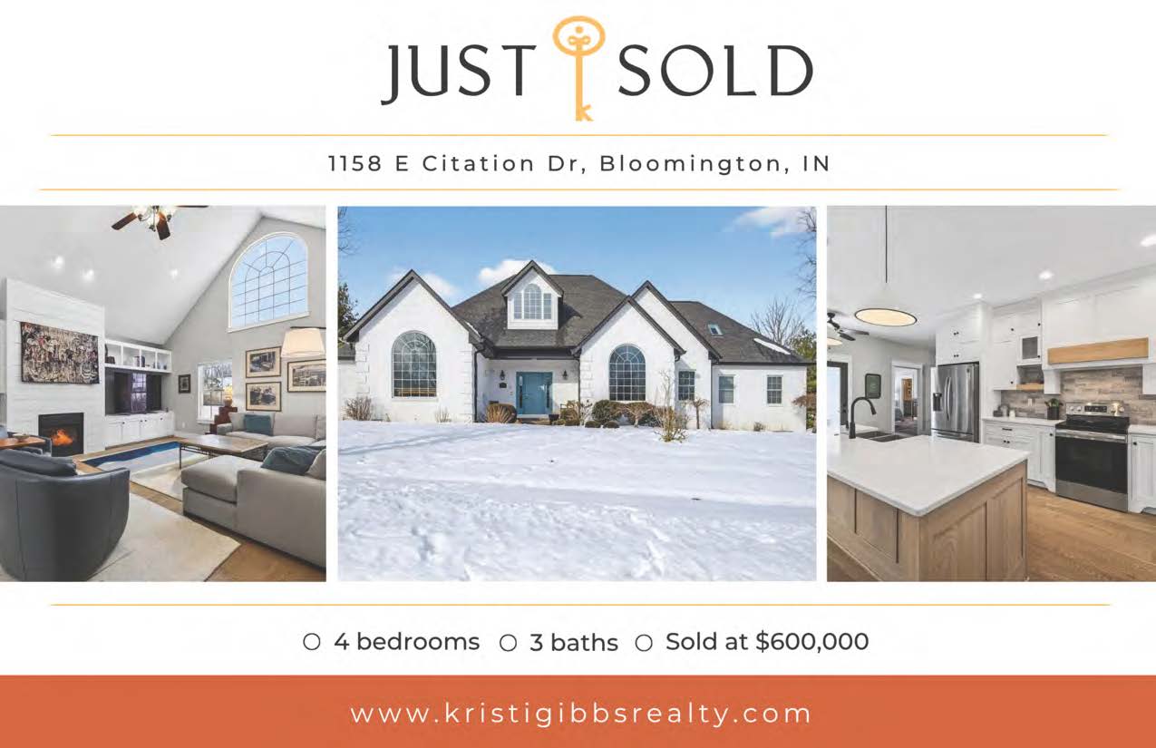 Just Sold home in Bridlewood Bloomington Indiana – south Bloomington 4 bedroom home